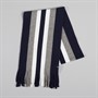 Crew Clothing Mens House Stripe Scarf Navy Grey
