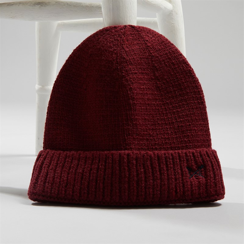 Crew Clothing Mens Beanie Rumbared Rumba Red