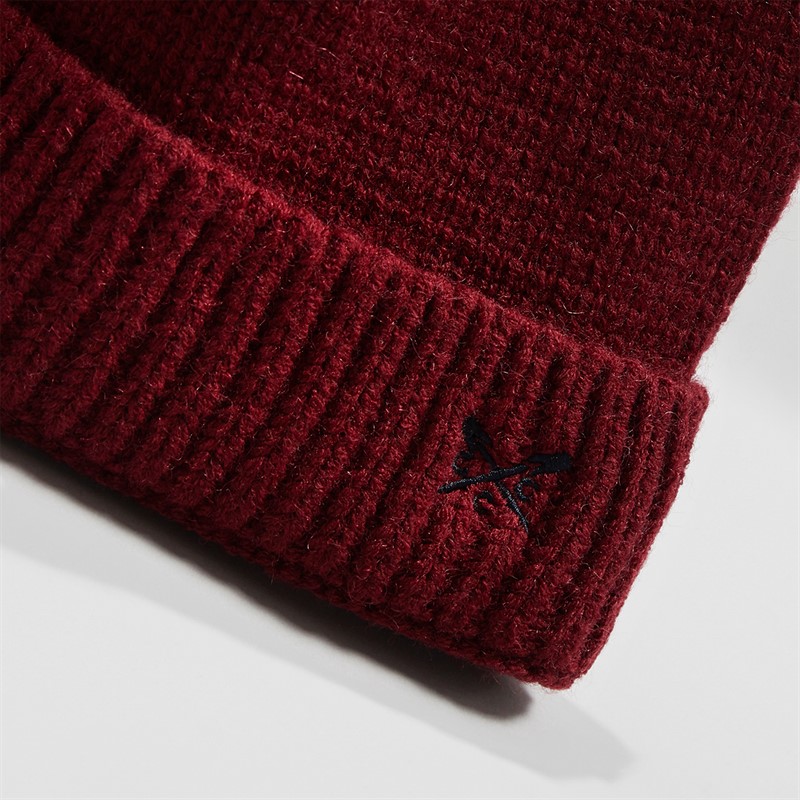 Crew Clothing Mens Beanie Rumbared Rumba Red