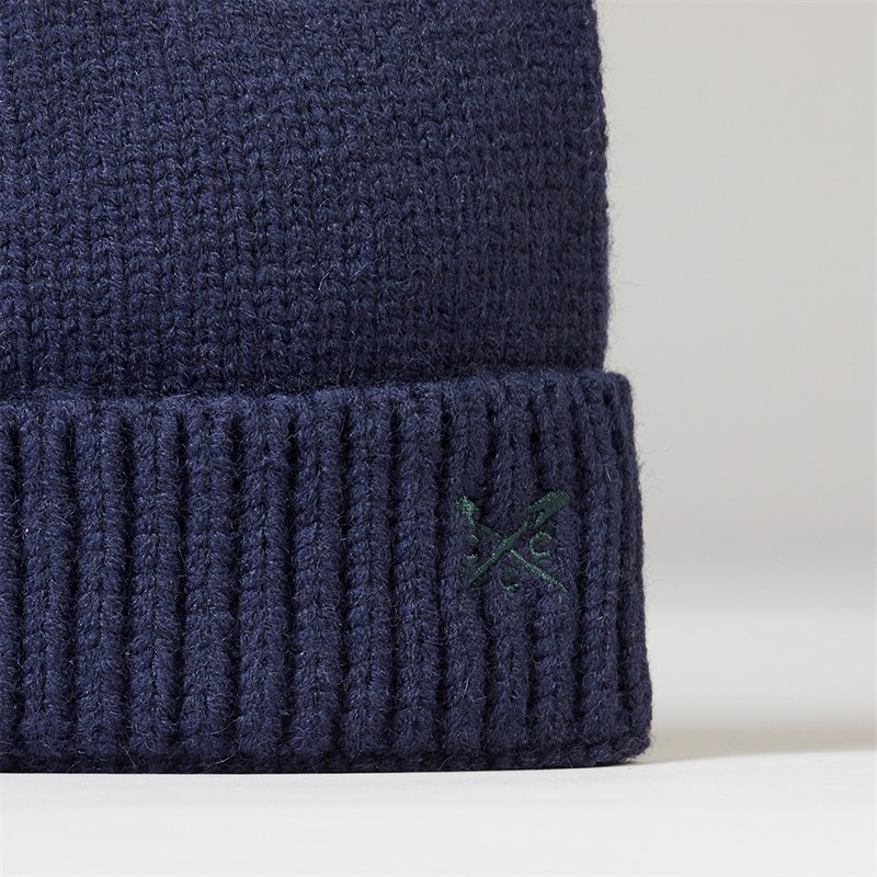Crew Clothing Mens Beanie Hat Dark Navy