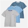 Crew Clothing Boys Three Pack T-Shirts Grey Marl/Littleboy Blue/Provinical Blue