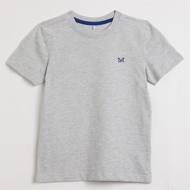 Crew Clothing Boys Three Pack T-Shirts Grey Marl/Littleboy Blue/Provinical Blue