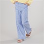 Crew Clothing Girls Stripped Woven Trousers Ultra Marine/Bright White