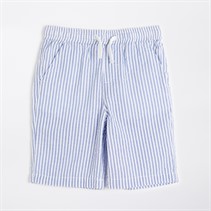 Crew Clothing Boys Searsucker Stripe Shorts Dutch Blue/Snow White Dutch Blue + Snow White