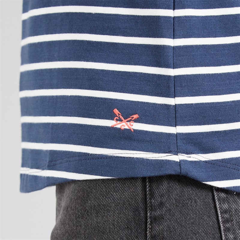 Crew Clothing Womens Breton Long Sleeve Stripe Top Navy/White