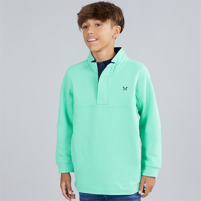 Crew Clothing Boys Padstow Sweatshirt Turquoise