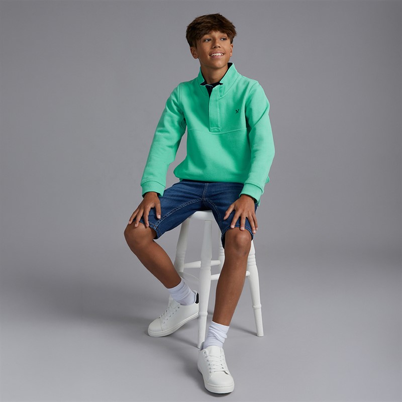 Crew Clothing Boys Padstow Sweatshirt Turquoise
