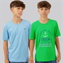 Crew Clothing Boys Two Pack T-Shirts Green/Blue Greenblue