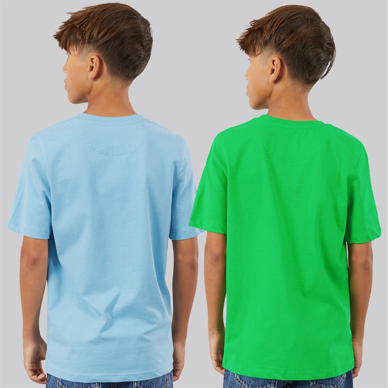 Crew Clothing Boys Two Pack T-Shirts Green/Blue Greenblue