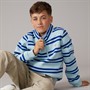 Crew Clothing Boys Half Zip Sweatshirt Blue Multi Bluemulti