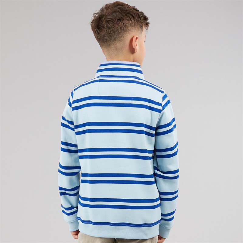 Crew Clothing Boys Half Zip Sweatshirt Blue Multi Bluemulti