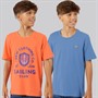 Crew Clothing Boys Two Pack T-Shirts Coral/Blue Coralblue