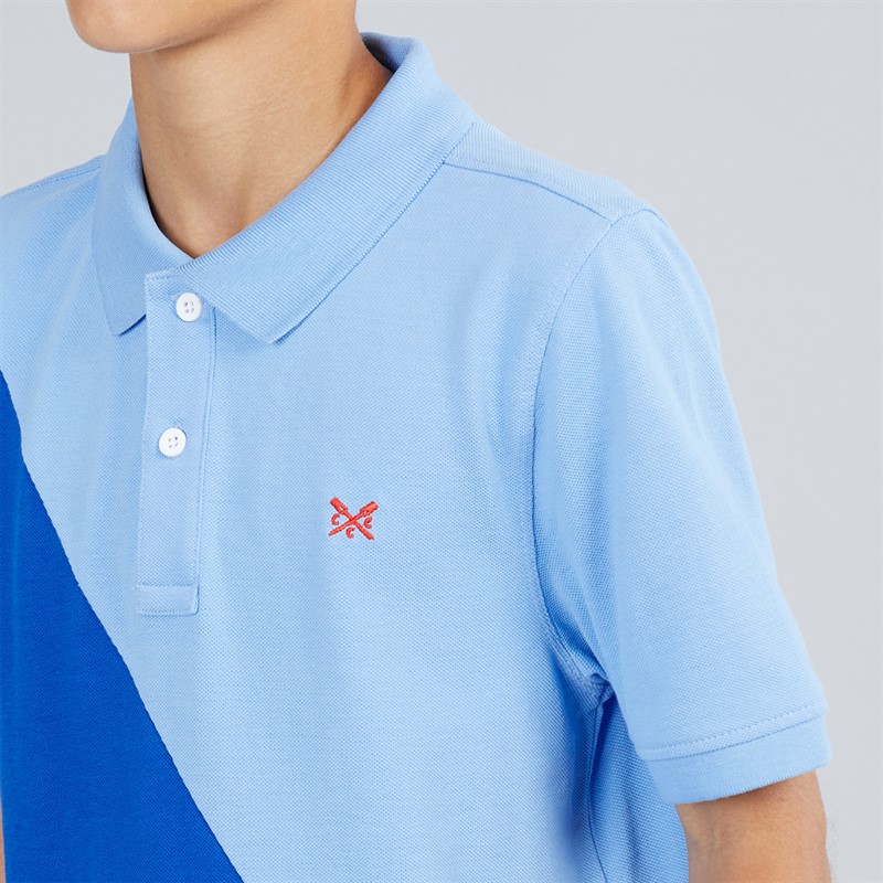 Crew Clothing Boys Polo Shirt Blue Multi Bluemulti