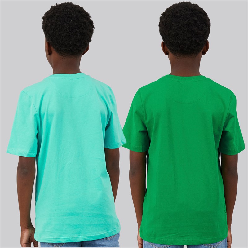 Crew Clothing Boys Two Pack T-Shirts Aqugrn