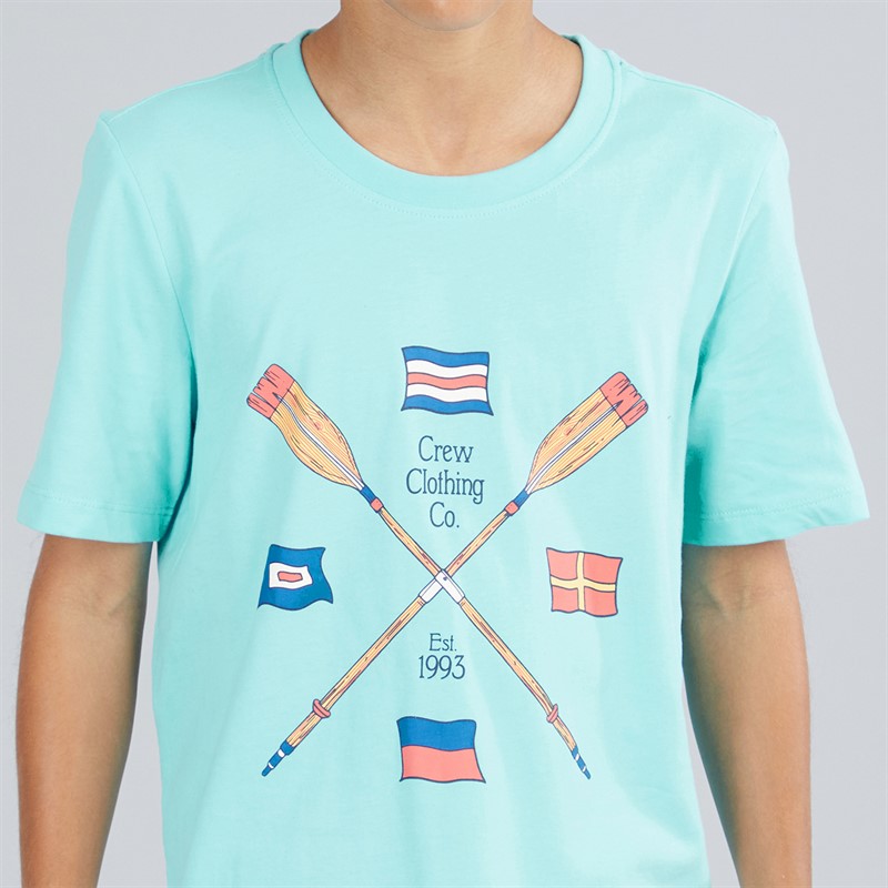 Crew Clothing Boys T-Shirt Blue Flag Blueflag