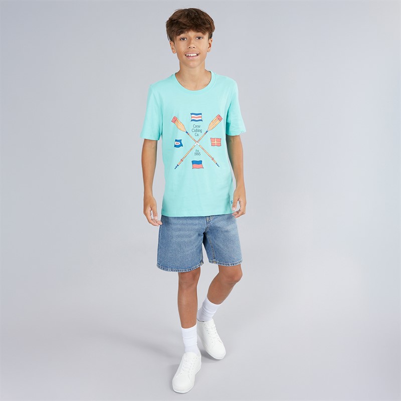 Crew Clothing Boys T-Shirt Blue Flag Blueflag