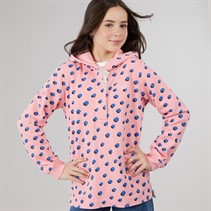 Crew Clothing Girls Padstow Half Zip Hoodie Pink Multi Pinkmulti
