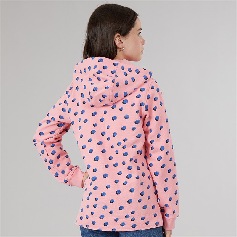 Crew Clothing Girls Padstow Half Zip Hoodie Pink Multi Pinkmulti