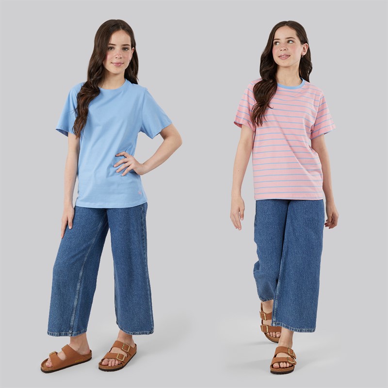 Crew Clothing Girls Two Pack T-Shirts Pink/Multi Pinkmulti