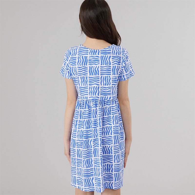 Crew Clothing Girls Everday Dress Blue Multi Bluemulti