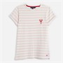 Crew Clothing Womens Crew Striped Lobster Heart T-Shirt White/Pink