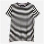 Crew Clothing Womens Crew Modal Blend Striped T-Shirt Dark Blue/White Linen