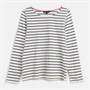 Crew Clothing Womens Crew Breton Stripe Heart Top White Linen Navy/Red