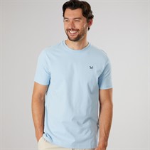 Crew Clothing Mens Round Neck T-Shirt Blue Bell