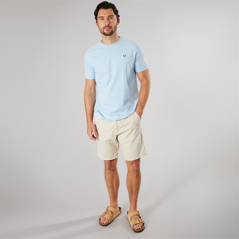 Crew Clothing Mens Round Neck T-Shirt Blue Bell