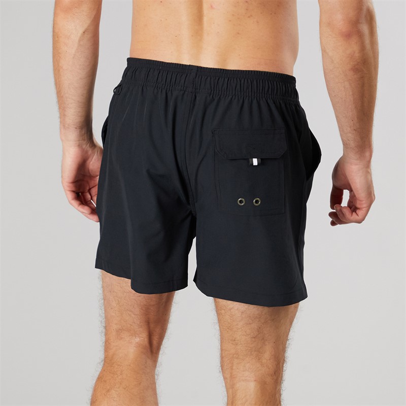 Crew Clothing Mens Plain Swim Shorts Heritage Black