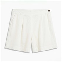 Crew Clothing Womens Wide Leg Shorts White Linen Whtlinen