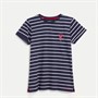 Crew Clothing Womens Crew Stripe Lobster Heart T-Shirt Navwhred