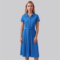 Crew Clothing Womens Fit And Flare Polo Dress Strgblue