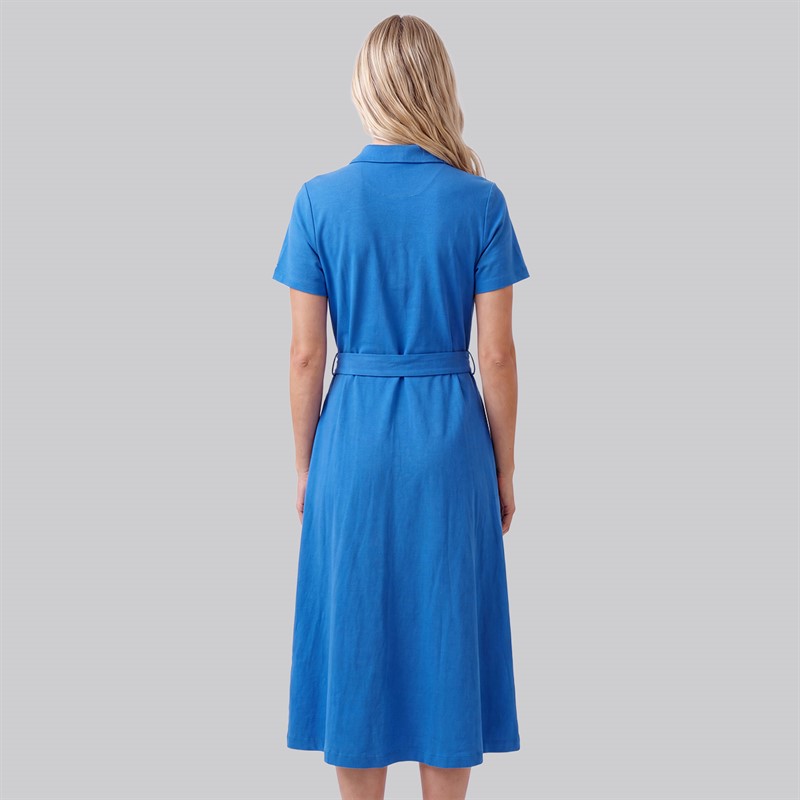 Crew Clothing Womens Fit And Flare Polo Dress Strgblue
