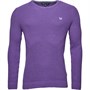 Crew Clothing Herre Fisherman Rib Strik Med Rund Hals Lys Lilla
