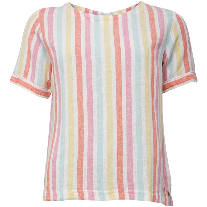 Buy Crew Clothing Womens Vertical Stripe Linen Woven Top Multi
