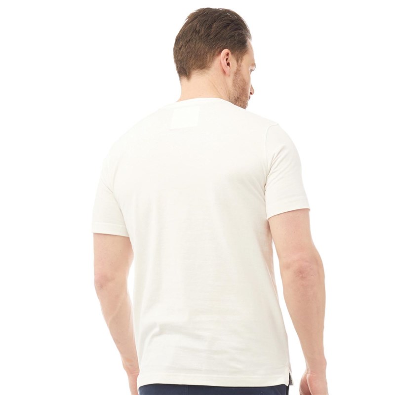 Crew Clothing Męskie T-Shirt Załamany Biały