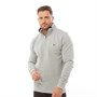 Crew Clothing Mens 1/2 Zip Solid Sweatshirt Grey Marl