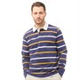 Crew Clothing Mens Long Sleeve Rugby Shirt Navy/White/Tinsell Yellow
