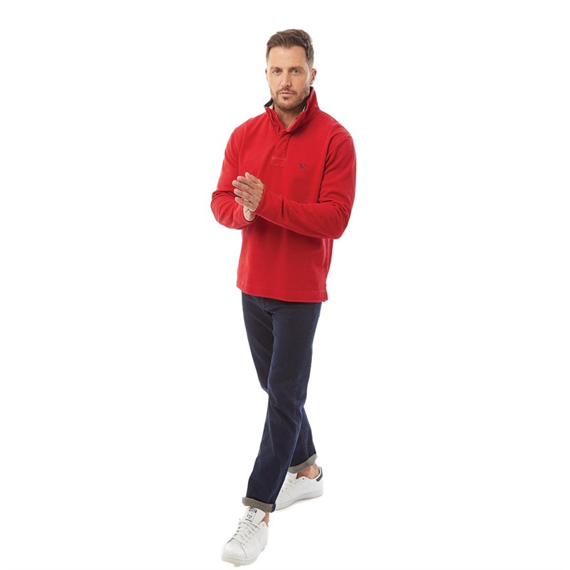 Crew Clothing Herrer Sweatshirt Rød