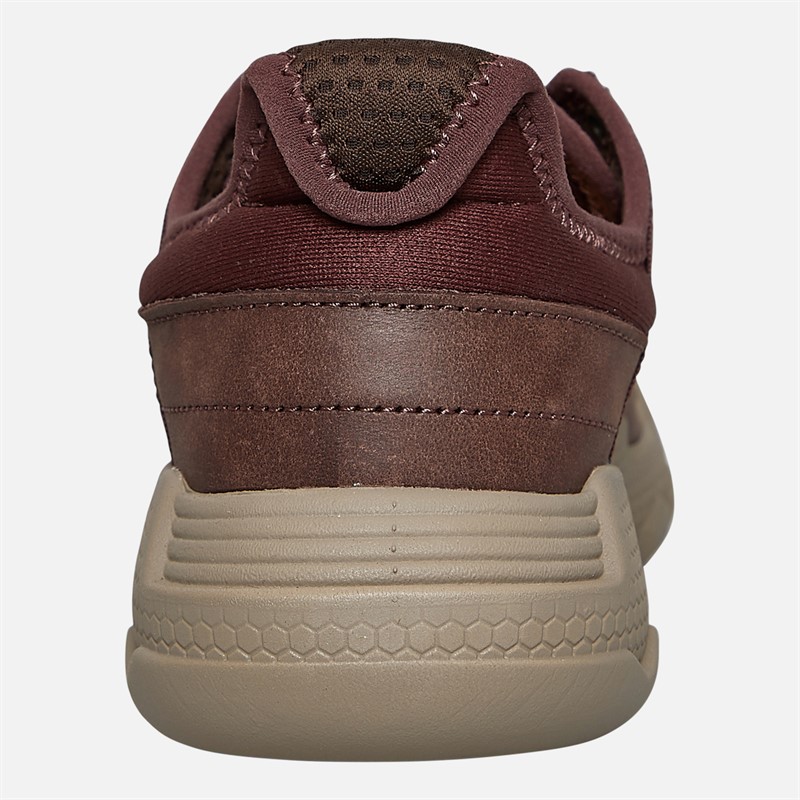 Caterpillar Mens Hex Lite Leather Shoes Deep Mahogany Confidence