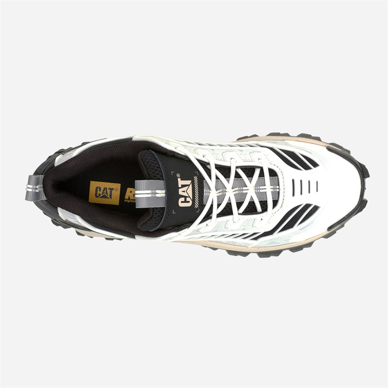 Caterpillar Mens Intruder Mecha Trainers Bright White/Black
