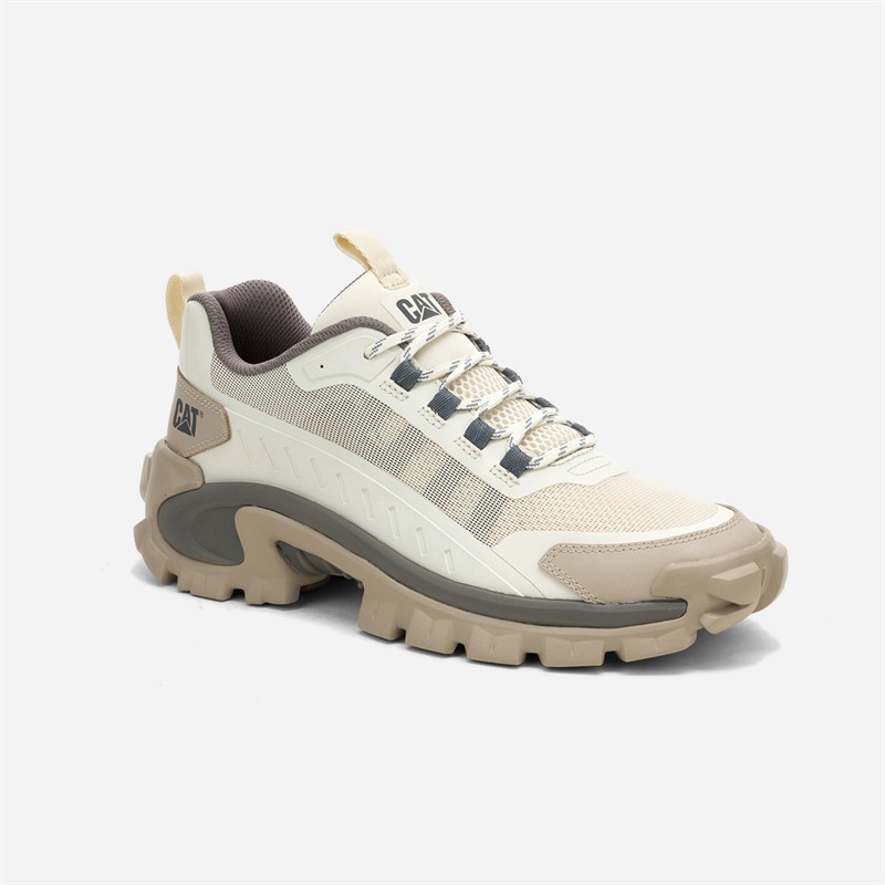 Caterpillar Mens Intruder Lightning Mesh Trainers Simply Taupe