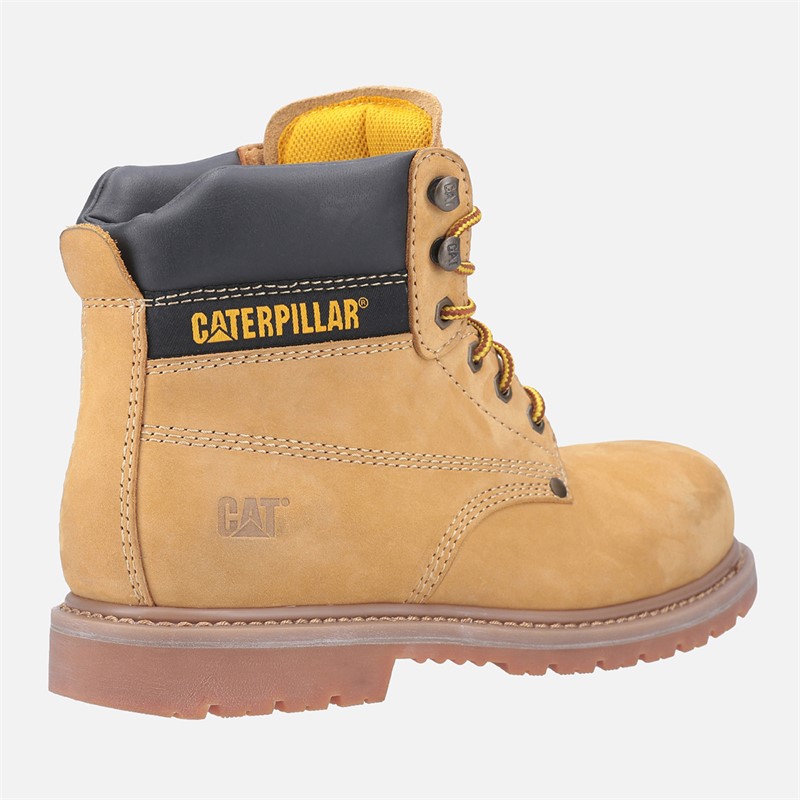 Caterpillar Mens Powerplant SB Safety Boots Honey Nubuck