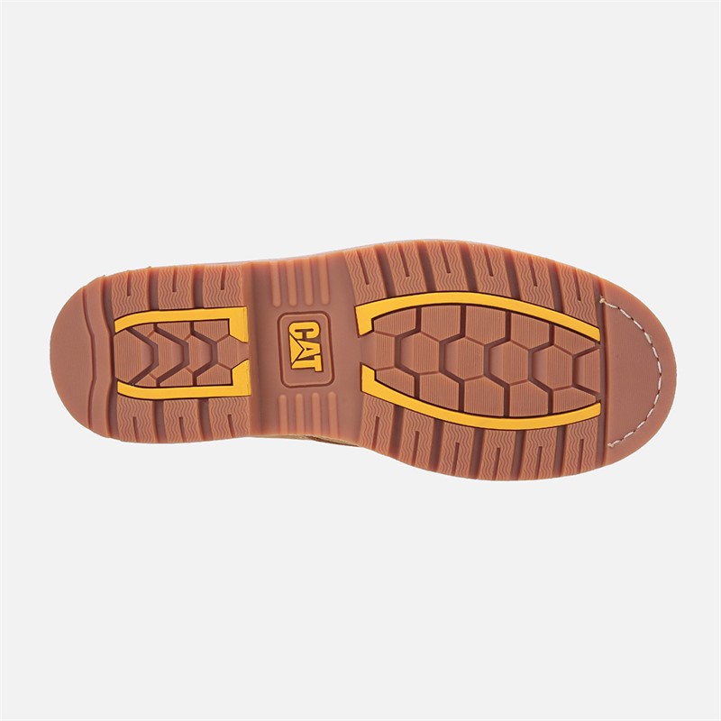 Caterpillar Mens Powerplant SB Safety Boots Honey Nubuck