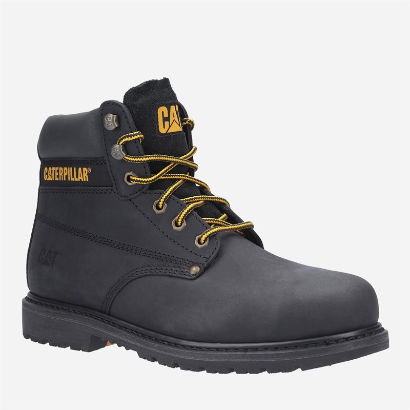 Caterpillar Mens Powerplant Sb Safety Boots Black Nubuck