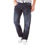 Crosshatch Mens Baltman Belted Jeans Darkwash