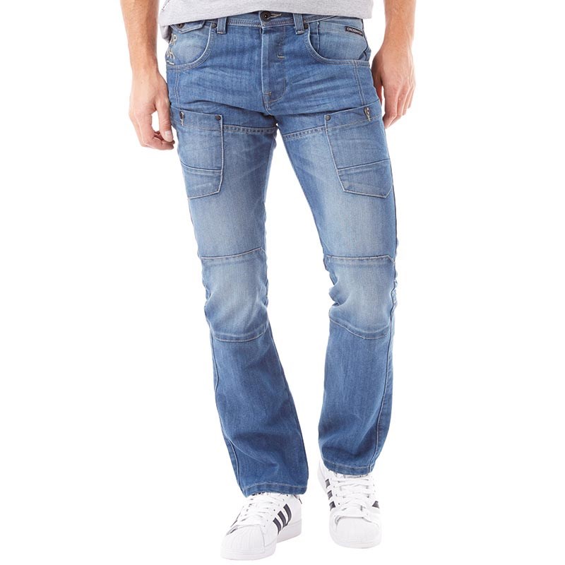 Buy Crosshatch Mens Lopes Utility Jeans Light Wash