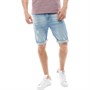Crosshatch Mens Treyrip Ripped Denim Shorts Light Wash