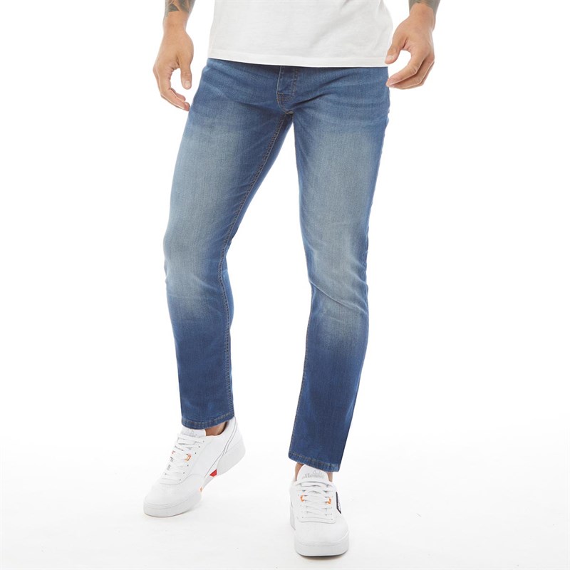 Buy Crosshatch Mens Barbeck Slim Fit Jeans Stonewash